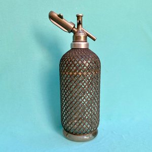 Antiguo sifón con malla sellado inglés Sparklets Ltd. Makers, London. Sano. Completo con una válvula de gas sin uso. Altura: 33 cm - imagen 6