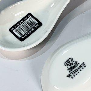 Juego de 18 Piezas de Porcelana Blanca: 12 Cucharitas y 4 Salseras Wilmax England - imagen 3