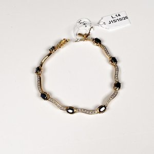 Lote anterior: Pulsera de Plata con Baño de Oro, Zafiros y Diamantes - 19 cm