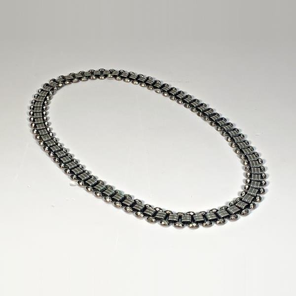 Collar Art-Deco de Metal con Eslabones - 39 cm