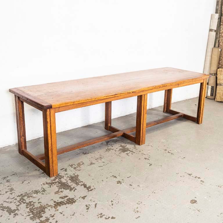 Gran mesa de trabajo en madera rústica - imagen 1