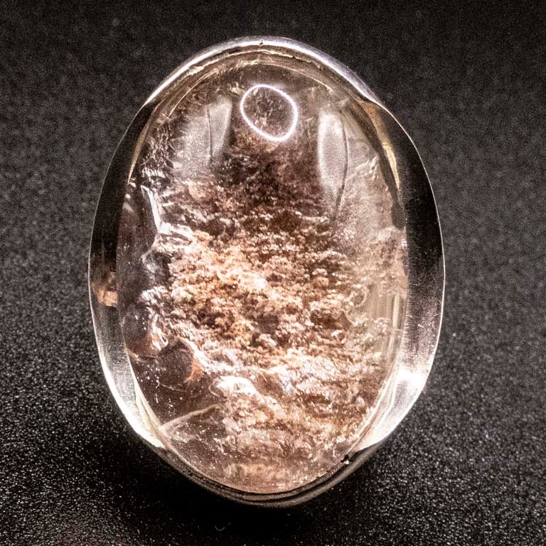 Anillo de Plata 950 con Lodolita - Diseño Ovalado