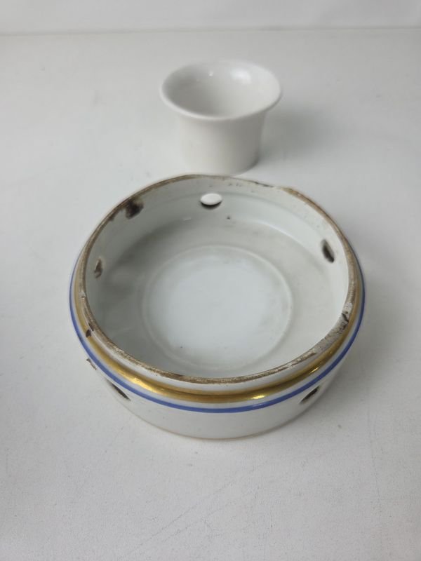 Tizanera en porcelana con antiguo escudo de la ROU pintada a mano - imagen 6