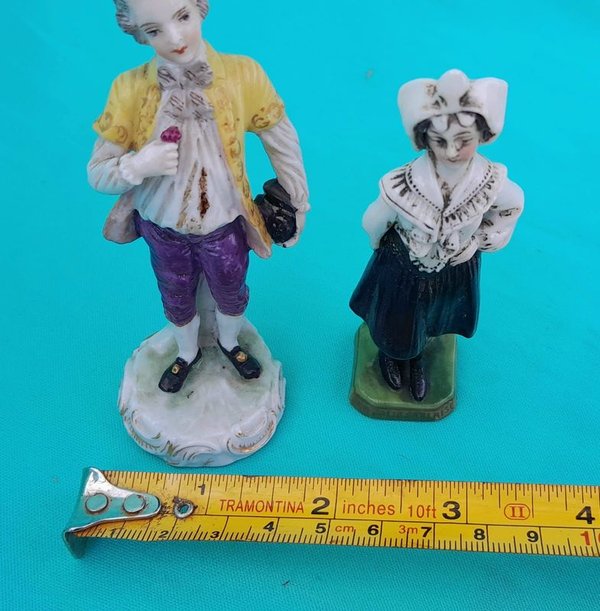 Par de antiguas figuras de porcelana Alemana - imagen 10