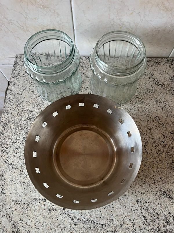 Frutero y bollones de vidrio - imagen 1