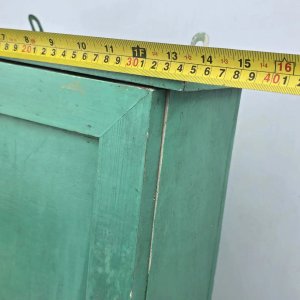 Botiquín de madera antiguo color verde menta - imagen 5
