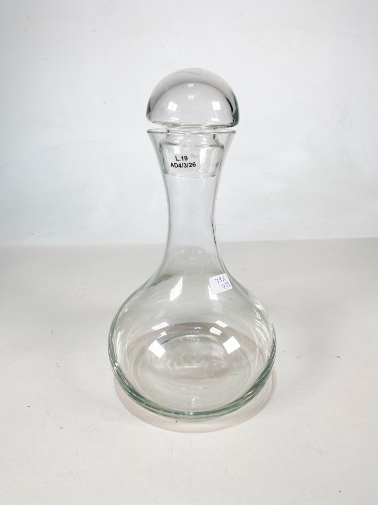 Botella de vidrio transparente con tapa - imagen 1