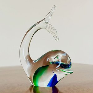 Ballena de Cristal Murano y Pez en Vidrio Prensado - imagen 4