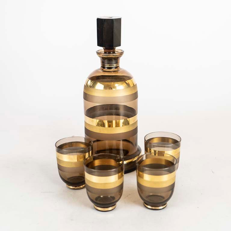 Lote siguiente: Vidrio de licor y vasitos para coctelería