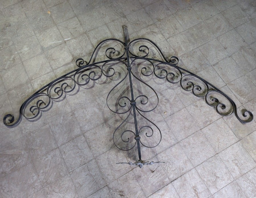 Puerta de hierro decorativa antigua para glorieta - imagen 2