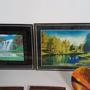 Lote de Cuadros y Caja Decorativa Verde - imagen 3