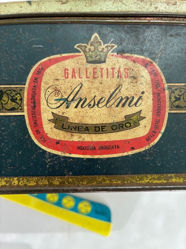 Antigua Caja De Galletas Anselmi - Colección de Arte y Antigüedades - imagen 1