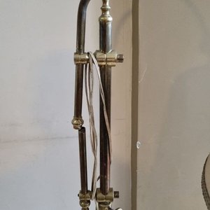 Antigua Lámpara de Pie Metálica Tono Bronce con Brazo Articulado - imagen 4