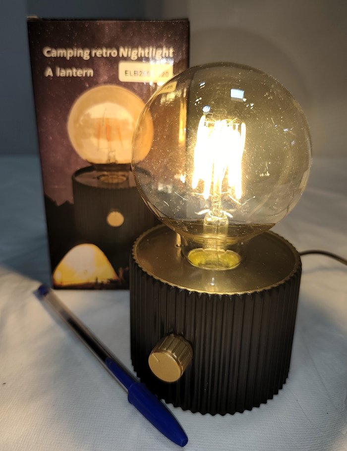 Lámpara LED Recargable Vintage con Dimmer, Nueva en Caja