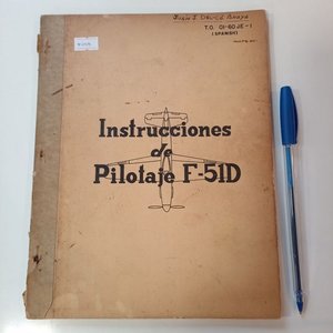 Manual de Pilotaje F-51D Mustang FAU 1945 con Chapa y Foto - imagen 1