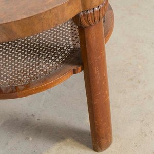 Mesa de Sala Estilo Art Decó con Estante Esterillado - imagen 3
