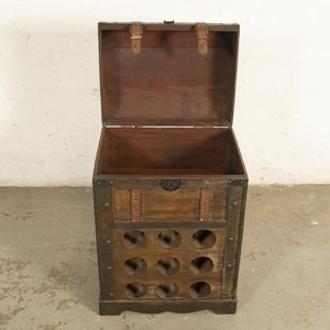 Botellero Baúl Superior de Madera con Capacidad para 9 Botellas - imagen 2