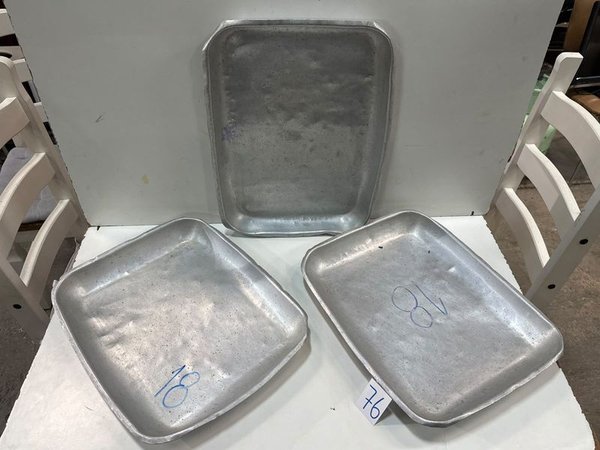 Set de 3 Asaderas Rectangulares de Aluminio - imagen 1