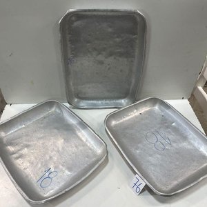 Set de 3 Asaderas Rectangulares de Aluminio - imagen 1