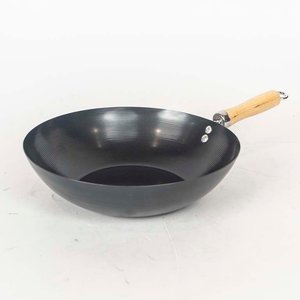 Wok de Metal con Mango de Madera - 30 cm - imagen 1