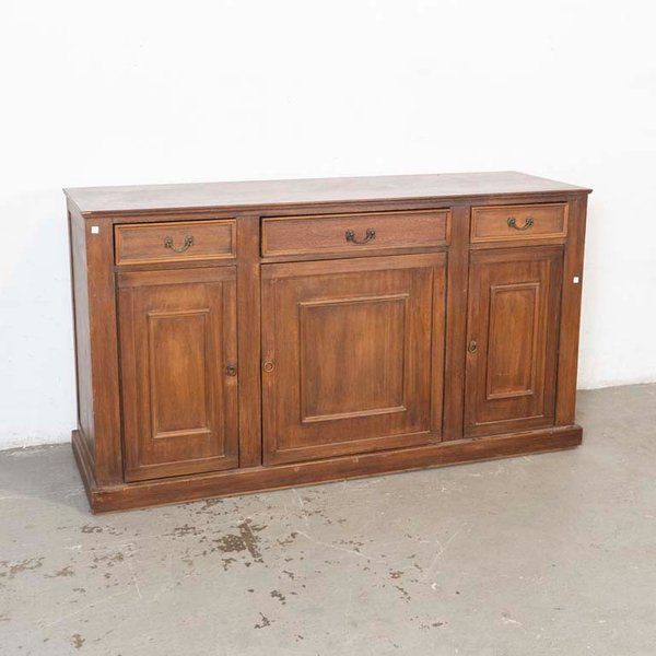 Aparador de tres cajones y tres puertas en madera - imagen 1