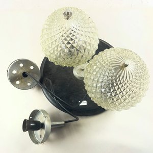 Colgante de 2 luces con pantallas de vidrio prensado - imagen 2