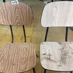 Juego de 2 Sillas Metálicas con Asiento y Respaldo de Fórmica - imagen 3