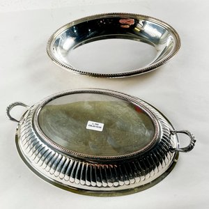 Centro de Mesa Ovalado de Metal con Tapa y Asas Laterales - imagen 4