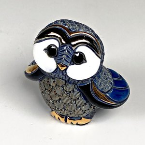 Cuatro Piezas de Cerámica Decorativas: Caja Alhajero y Figuras de Lechuzas - imagen 6