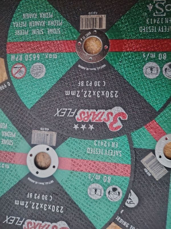 Lote de 5 Discos de Corte 3 Stars Flex para Piedra