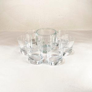Juego de Hielera y Seis Vasos Ovales para Whisky de Cristal - imagen 1