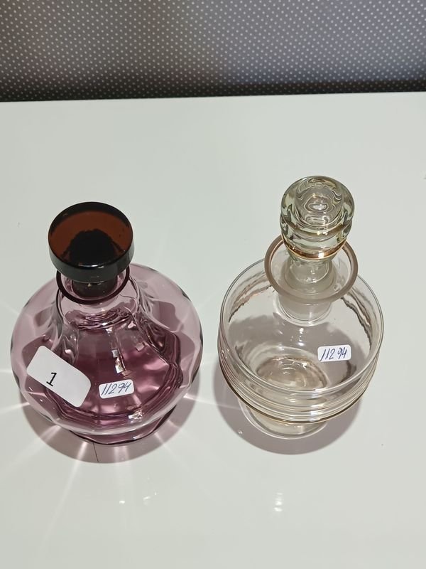 Dos botellones de cristal antiguos para decoración - imagen 4