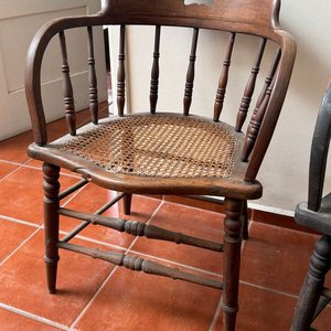 Par de Sillones Windsor con Asiento de Mimbre - imagen 5