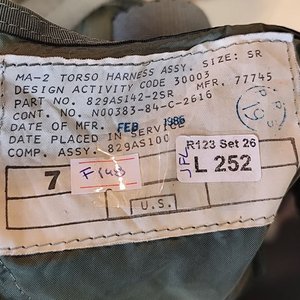 Torso Harness Modelo MA-2 Arnés de Piloto de Combate Americano - imagen 6