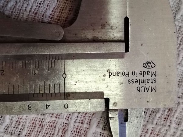 Calibre profesional polaco con funda de cuero y conversor de hilos Whitworth - imagen 3