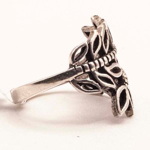Anillo de Plata Diseño Hojas - Medidas 18 mm - imagen 2