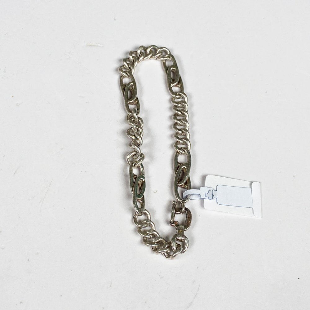 Pulsera de plata gruesa, accesorio para hombre