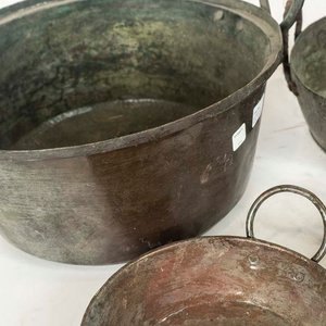 Lote de 4 Tachos de Cobre con Asas - imagen 2