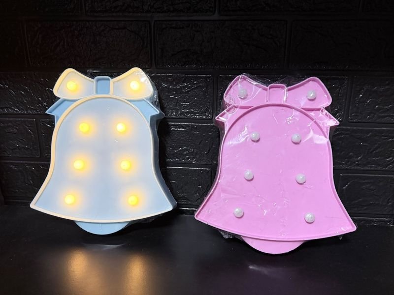 Luz Decorativa Campana LED Azul y Rosa
