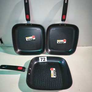 Set de 3 Planchas Grill Antiadherentes "Stone" - imagen 1