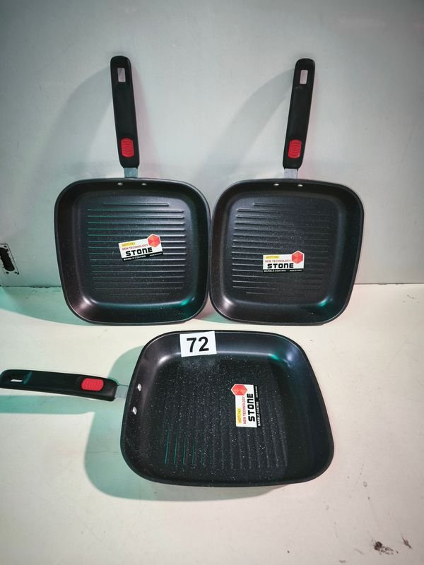 Set de 3 Planchas Grill Antiadherentes "Stone"