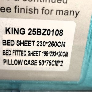 Juego de Sábanas King Size "Happy Home" 4 Piezas Verde Agua - imagen 4