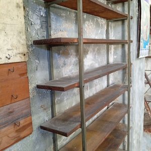 Estantería Metálica con 10 Estantes de Madera - Alto 2m - imagen 2
