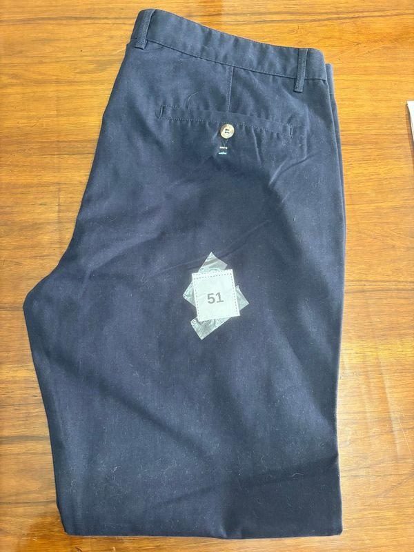 Pantalón de Gabardina Azul Marino Talle 54 J.Crew