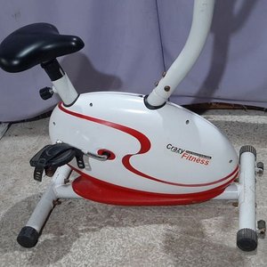 Bicicleta Fija "Crazy Fitness" Blanca y Roja - imagen 2