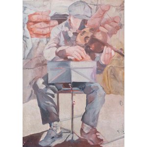 Lote anterior: Óleo "Músicante" de E. Hernández Duffour, 70 x 50 cm