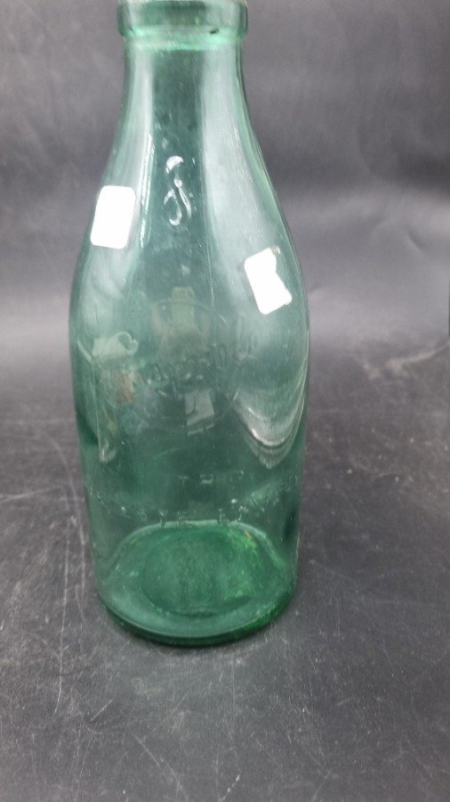 Botella Antigua de Vidrio Verde "Conaprole" 1 Litro