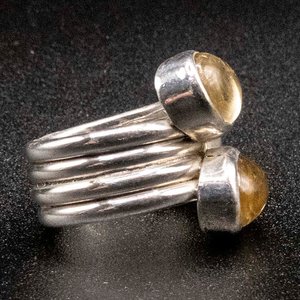 Anillo de Plata 950 con Citrinos - imagen 2