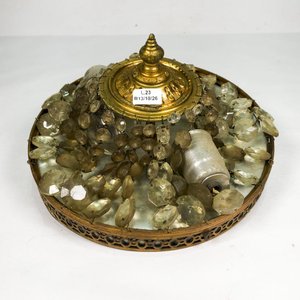 Plafon de Techo Vintage en Bronce con Cristales Facetados - imagen 1