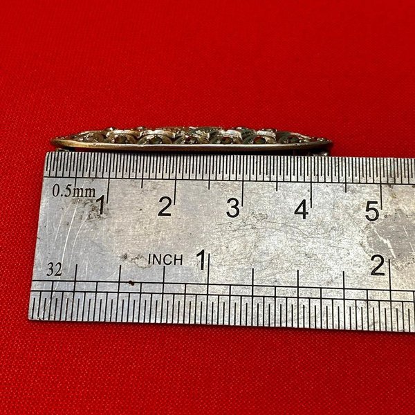 Antiguo prendedor de plata con marquesitas para venta - imagen 6